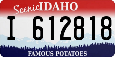 ID license plate I612818