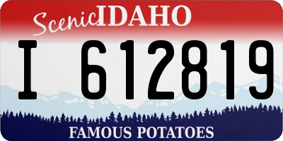 ID license plate I612819