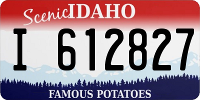 ID license plate I612827