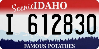 ID license plate I612830