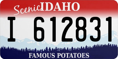 ID license plate I612831
