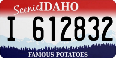 ID license plate I612832