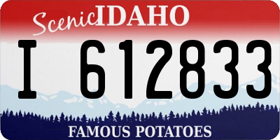 ID license plate I612833