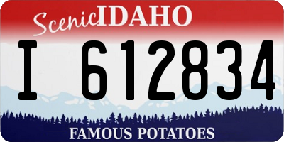 ID license plate I612834