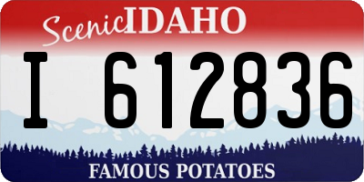 ID license plate I612836