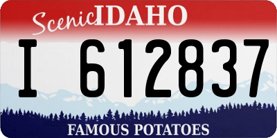 ID license plate I612837