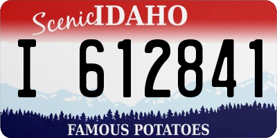 ID license plate I612841