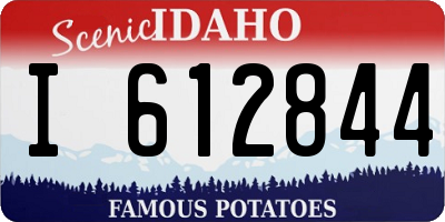 ID license plate I612844