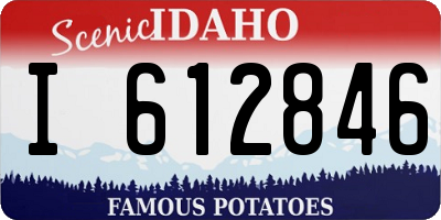 ID license plate I612846