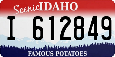 ID license plate I612849