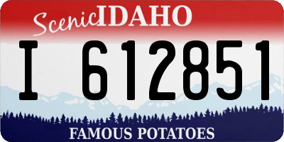 ID license plate I612851