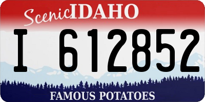 ID license plate I612852
