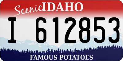 ID license plate I612853