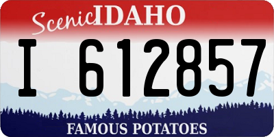 ID license plate I612857