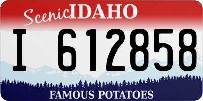 ID license plate I612858