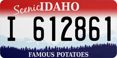 ID license plate I612861