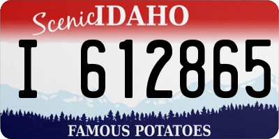 ID license plate I612865