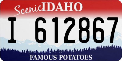 ID license plate I612867