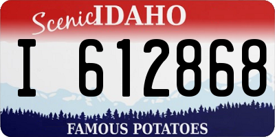 ID license plate I612868