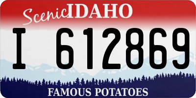 ID license plate I612869