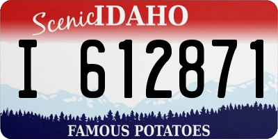 ID license plate I612871