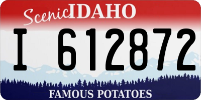 ID license plate I612872