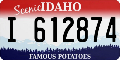 ID license plate I612874