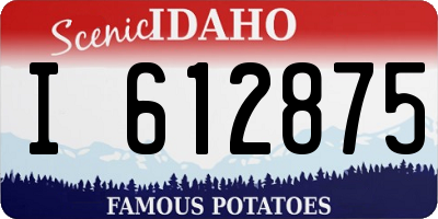 ID license plate I612875