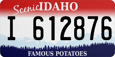 ID license plate I612876