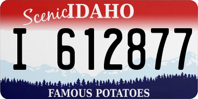 ID license plate I612877