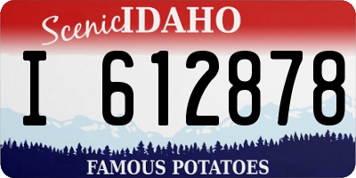 ID license plate I612878