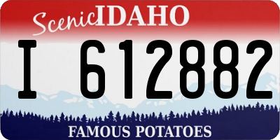 ID license plate I612882