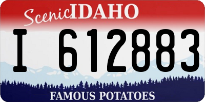 ID license plate I612883