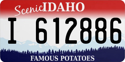 ID license plate I612886