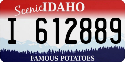 ID license plate I612889