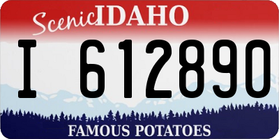 ID license plate I612890