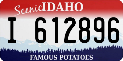 ID license plate I612896