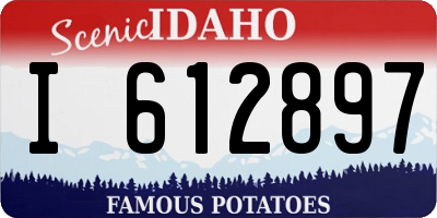 ID license plate I612897