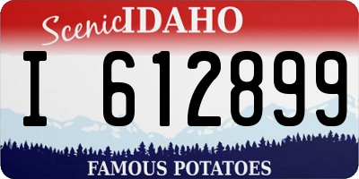 ID license plate I612899