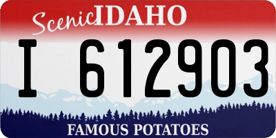 ID license plate I612903