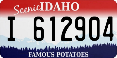 ID license plate I612904