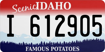 ID license plate I612905
