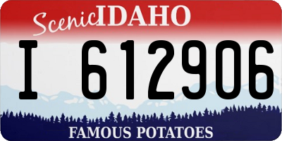 ID license plate I612906