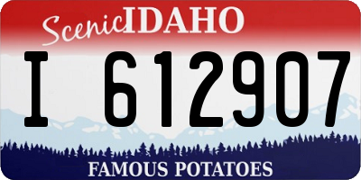 ID license plate I612907