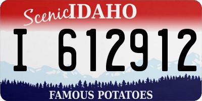 ID license plate I612912