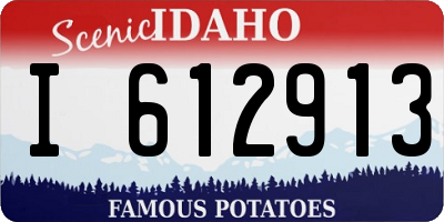 ID license plate I612913