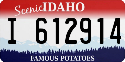 ID license plate I612914