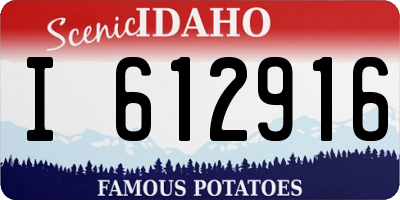 ID license plate I612916