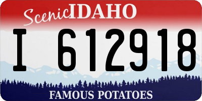 ID license plate I612918