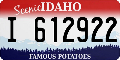 ID license plate I612922